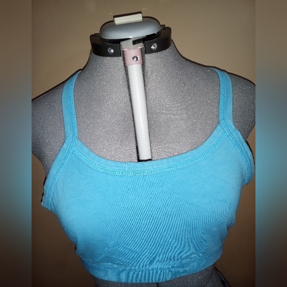 Blue sports bra